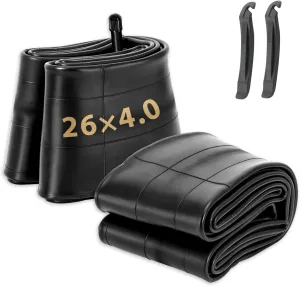 2-Pack 264.0 Fat Tire Bike Tubes - Heavy Duty Bike Tube with Schrader Valve 32mm Compatible with 264.0-5.0 E-Bike and Mountain Bicycle