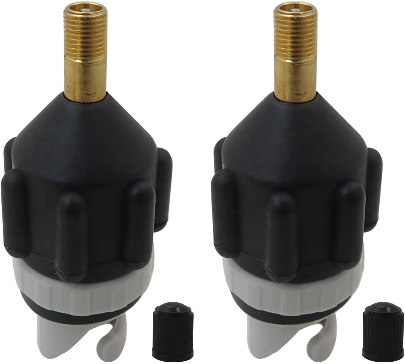 2x Inflatable Boat SUP Pump Adaptor Air Pump Converter Air Valve Adapter Conventional Air Pump Adapter Pumping Head Connector for Inflatable Kayak Stand Up Paddle Board (Black)