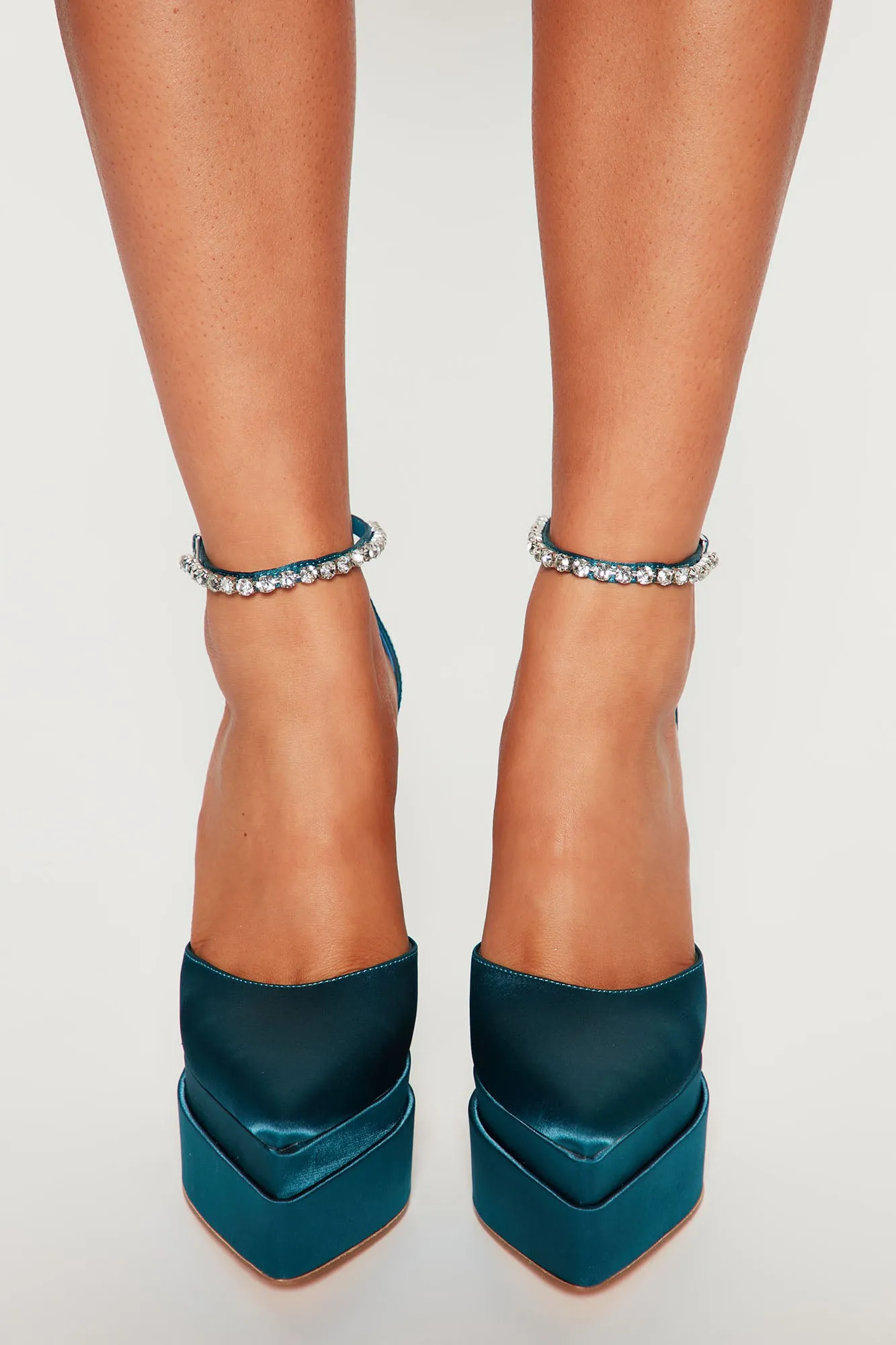 Alana Platform Pumps - Teal