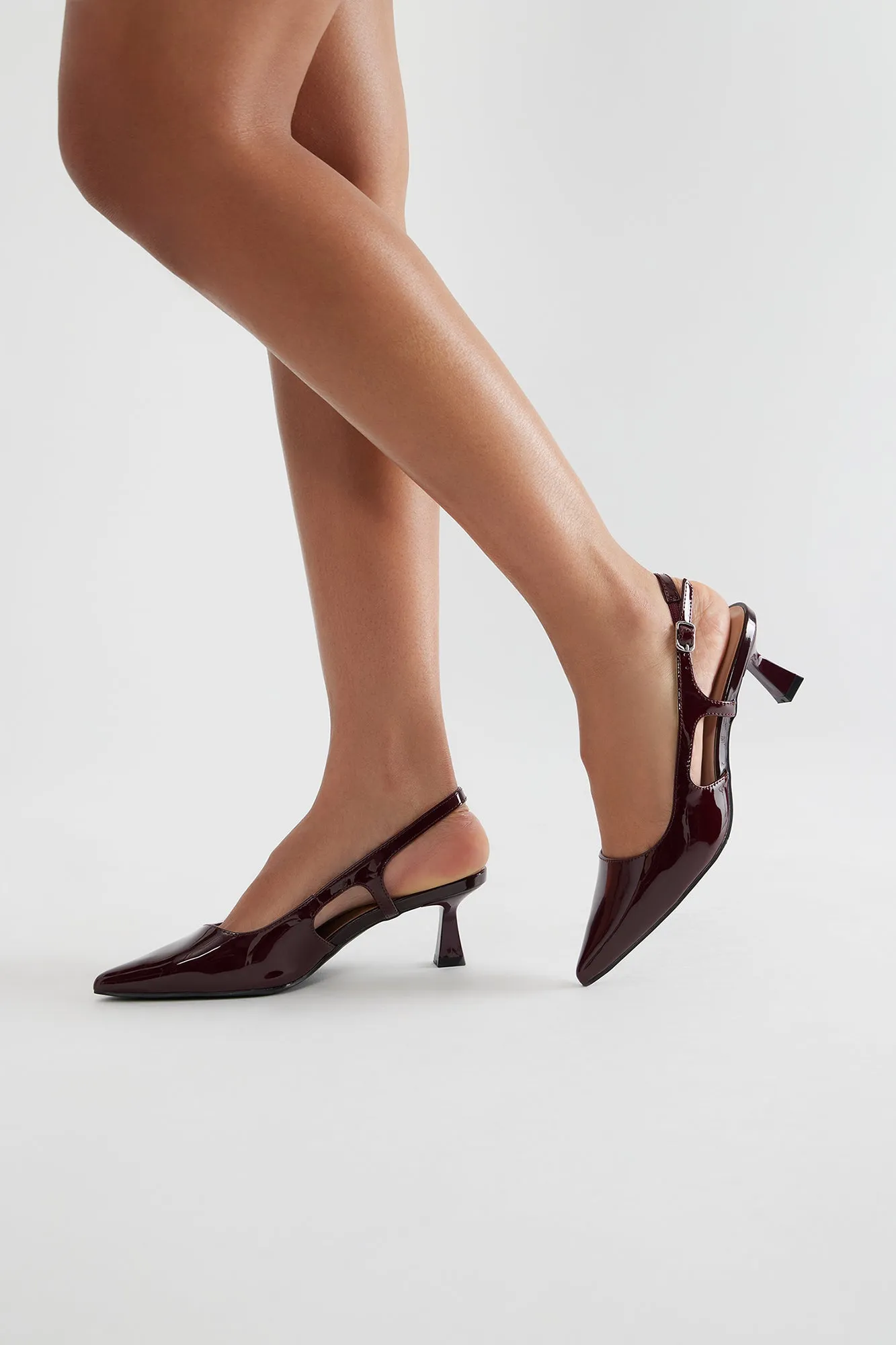 Alena Slingback Pumps - Wine