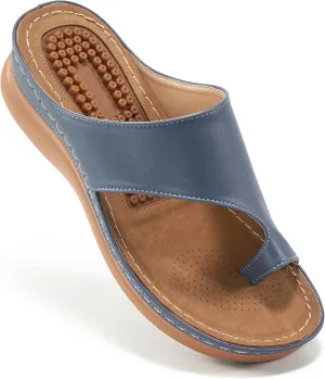 Aomigoct Sandals for Women Wedge Shoes: Comfortable Orthopedic Sandals Womens Dressy Summer Flip Flops Casual Walking Wedges
