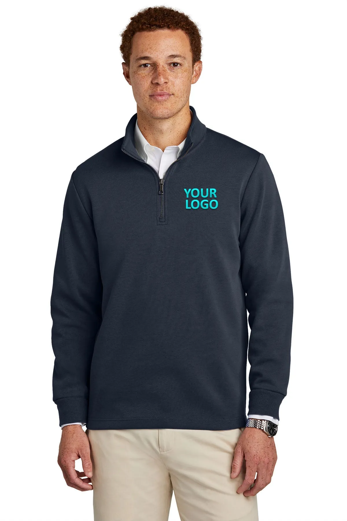 Brooks Brothers Double-Knit 1/4-Zip, Night Navy