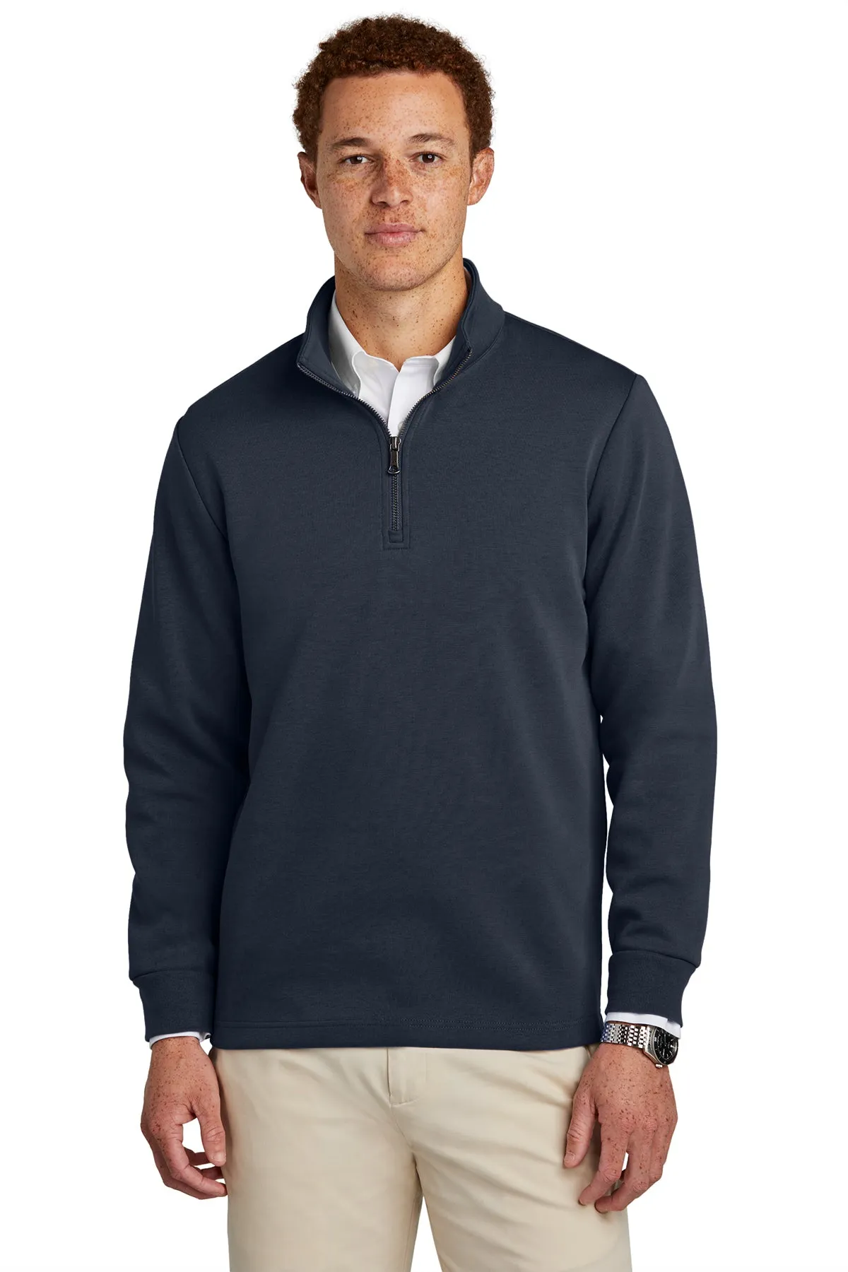 Brooks Brothers Double-Knit 1/4-Zip, Night Navy