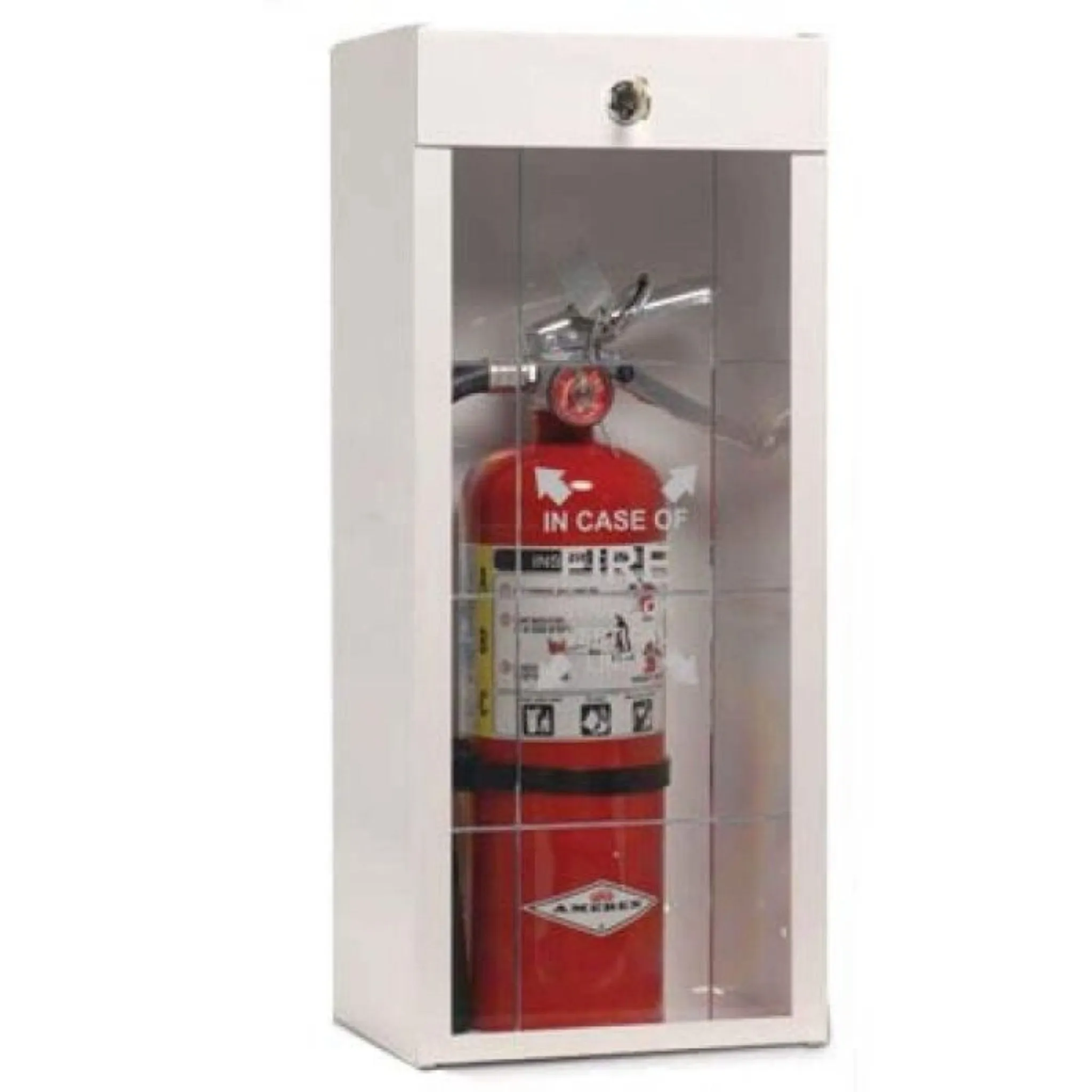 BROOKS EQUIPMENT BE936 Classic Series Metal Extinguisher Cabinet, 29 3/4", White, Pkg/2, 1 Each
