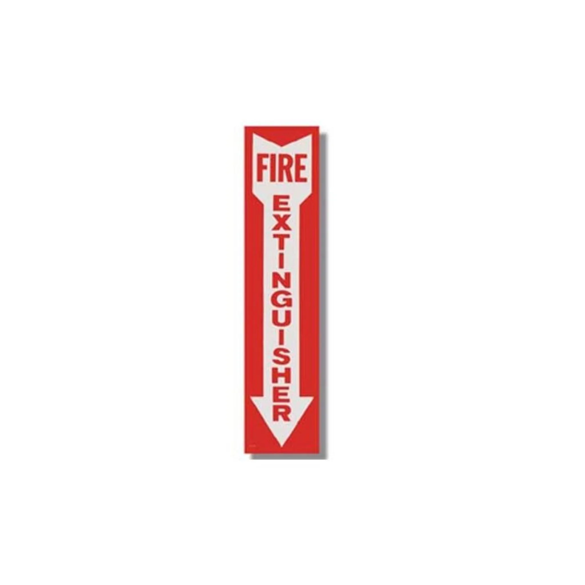 BROOKS EQUIPMENT BL109 Self-Adhesive Vinyl Fire Extinguisher Arrow Sign, 4" x 18", 1 Each