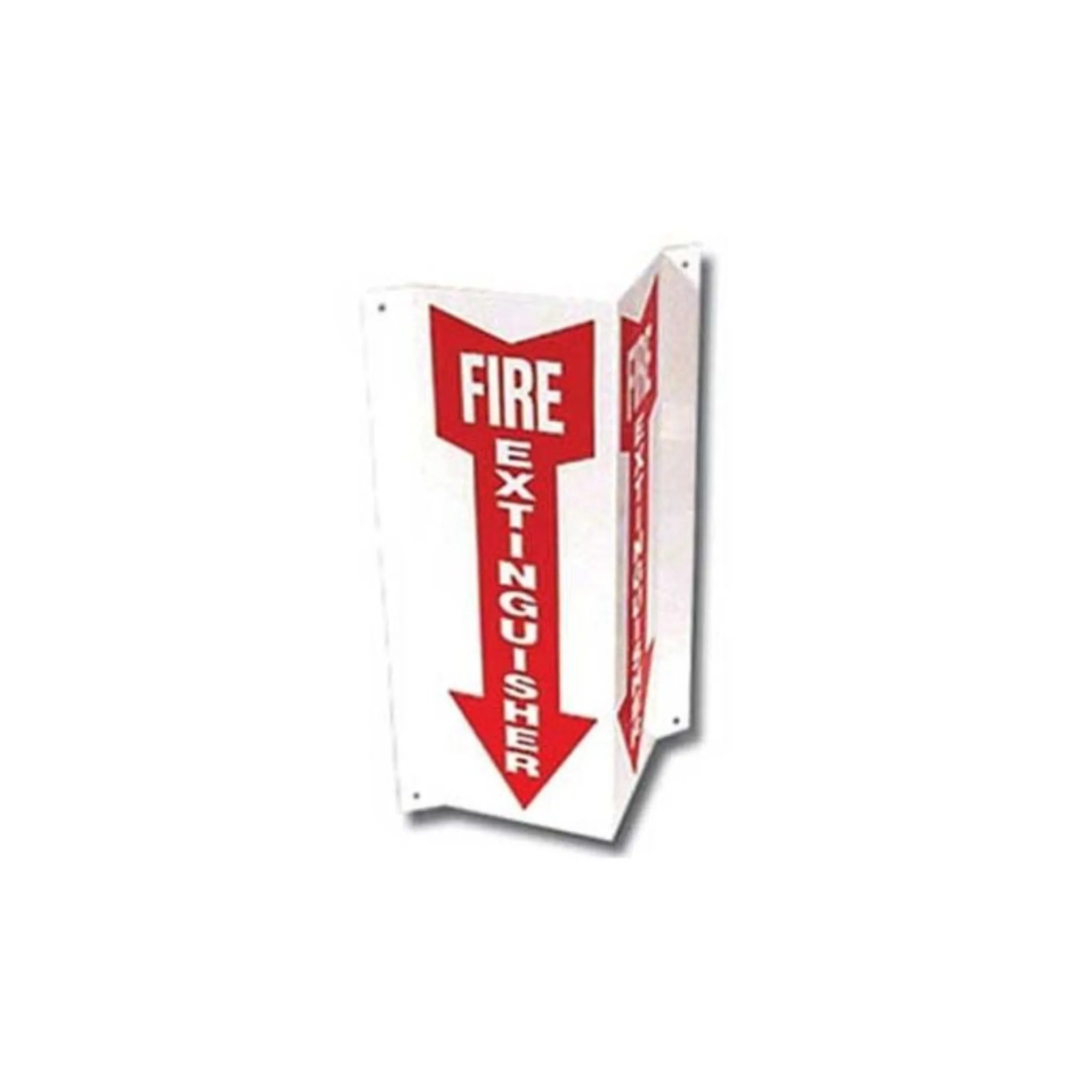 BROOKS EQUIPMENT PTD109 3-D Rigid Plastic Fire Extinguisher Arrow Sign, 4" x 18", 1 Each