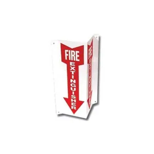 BROOKS EQUIPMENT PTD109 3-D Rigid Plastic Fire Extinguisher Arrow Sign, 4" x 18", 1 Each