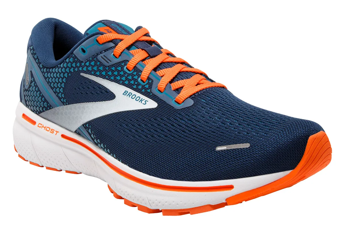 Brooks Ghost 14 D Titan/Teal/Flame Mens