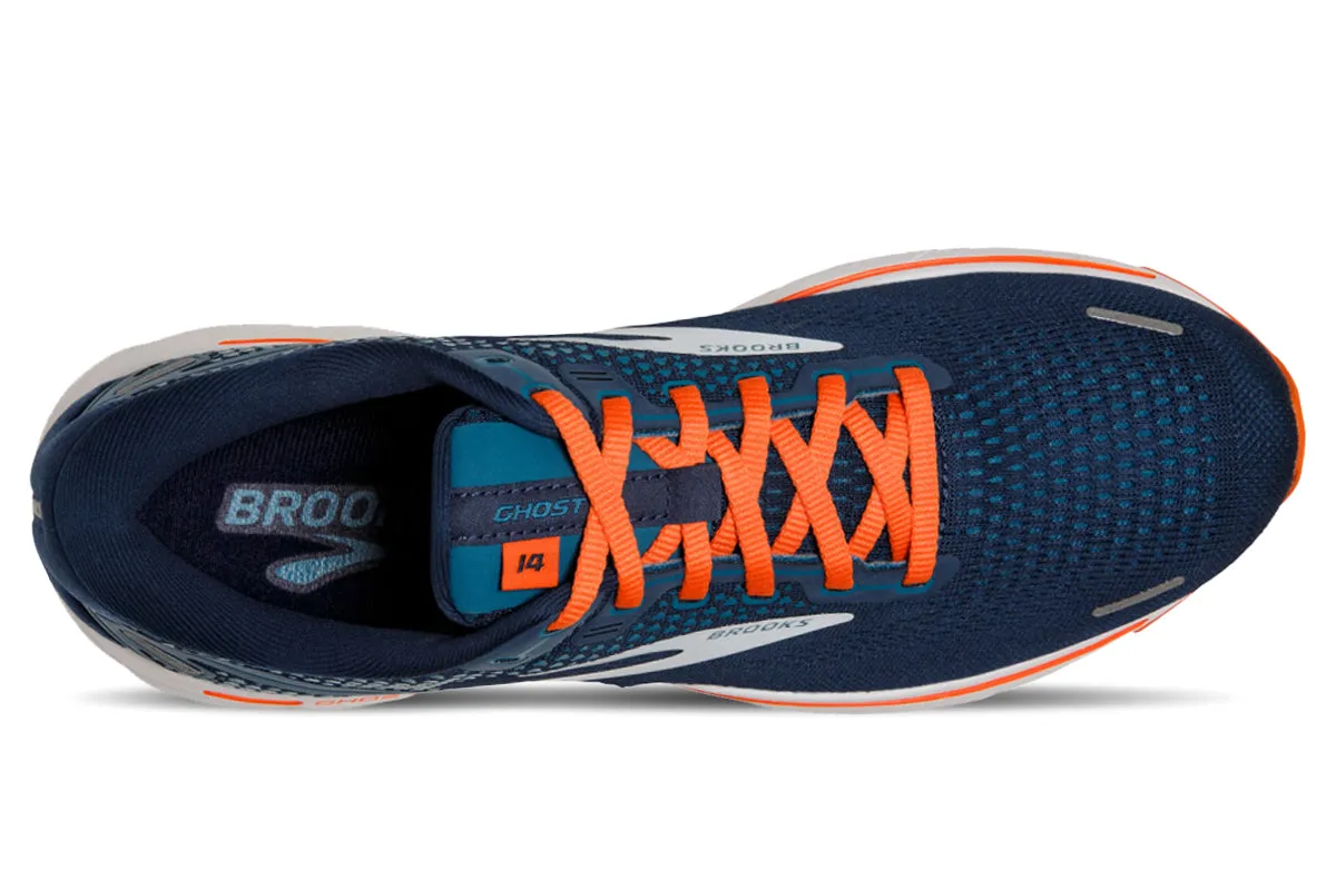 Brooks Ghost 14 D Titan/Teal/Flame Mens