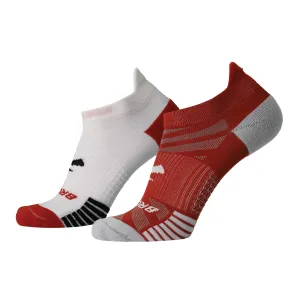 Brooks Ghost Lite No Show 2-Pack Color: White/Clay/Lt Peak