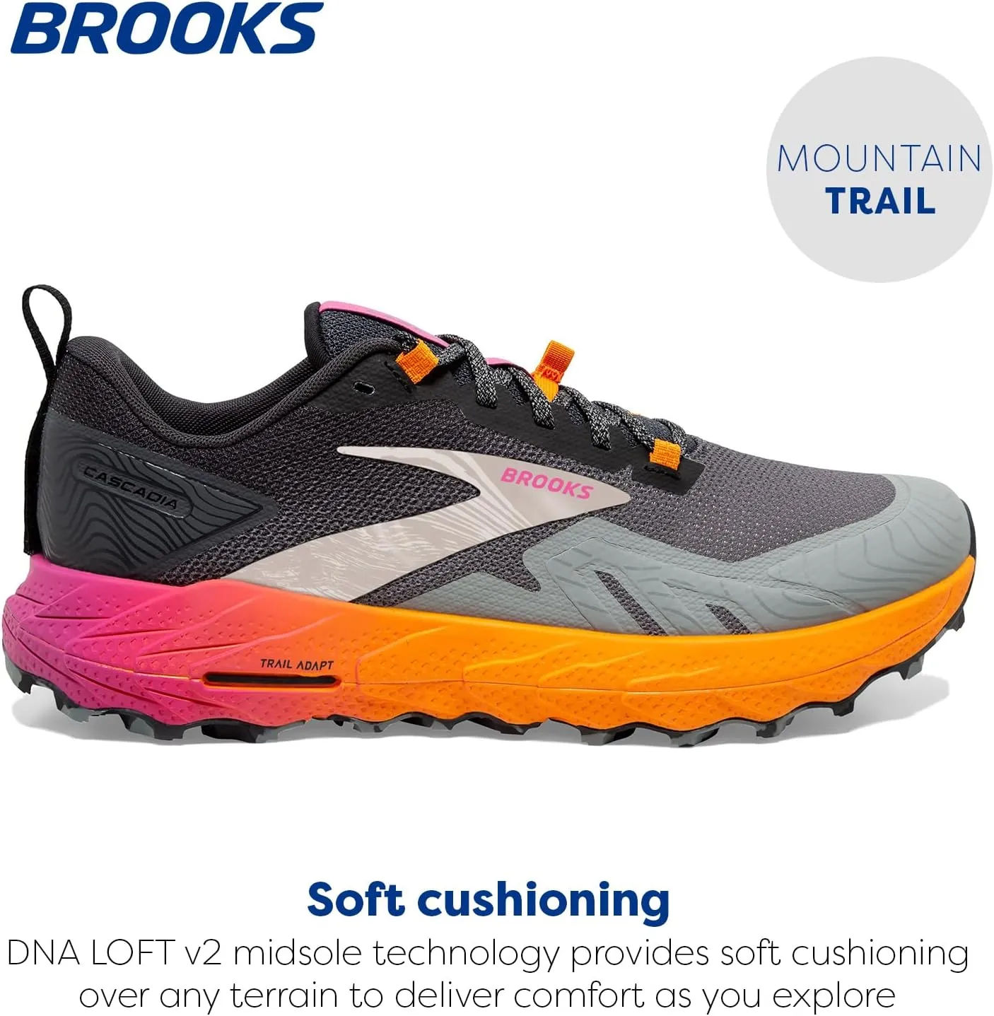 Brooks Mens Cascadia 17 Trail Running Shoe