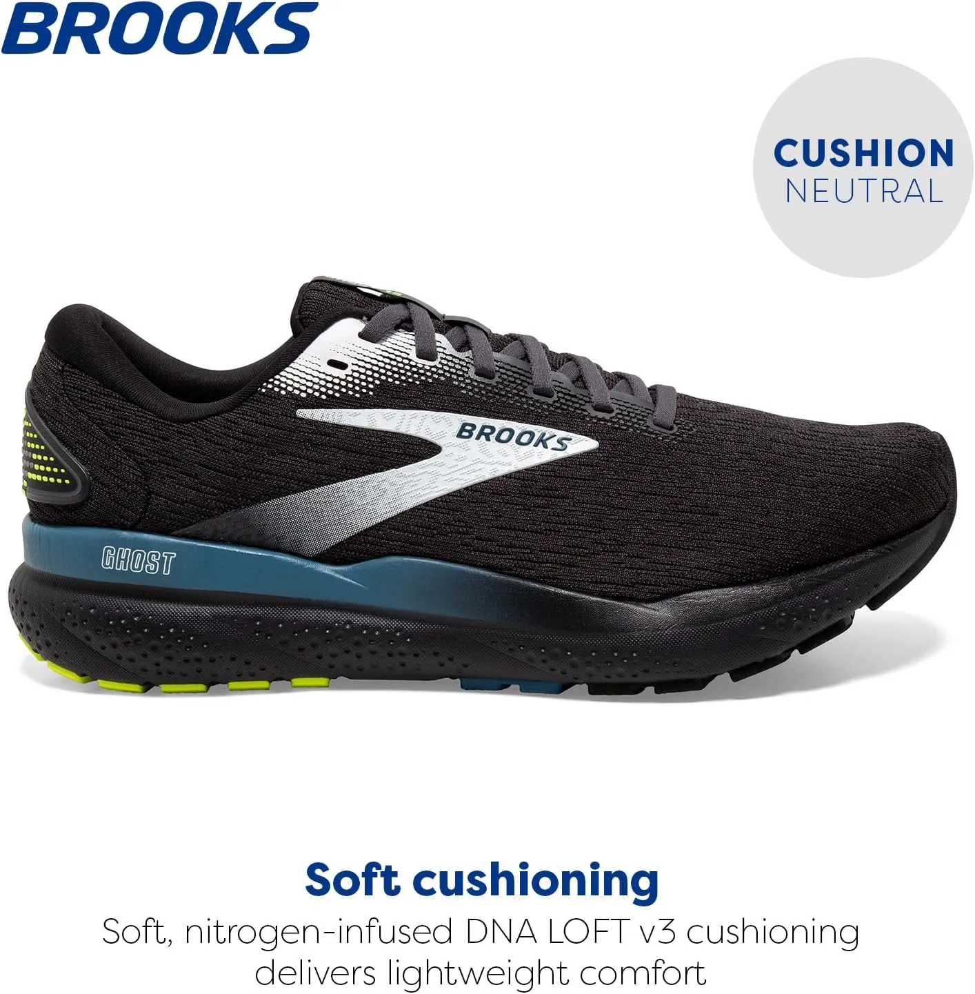 Brooks Mens Ghost 16 Neutral Running Shoe