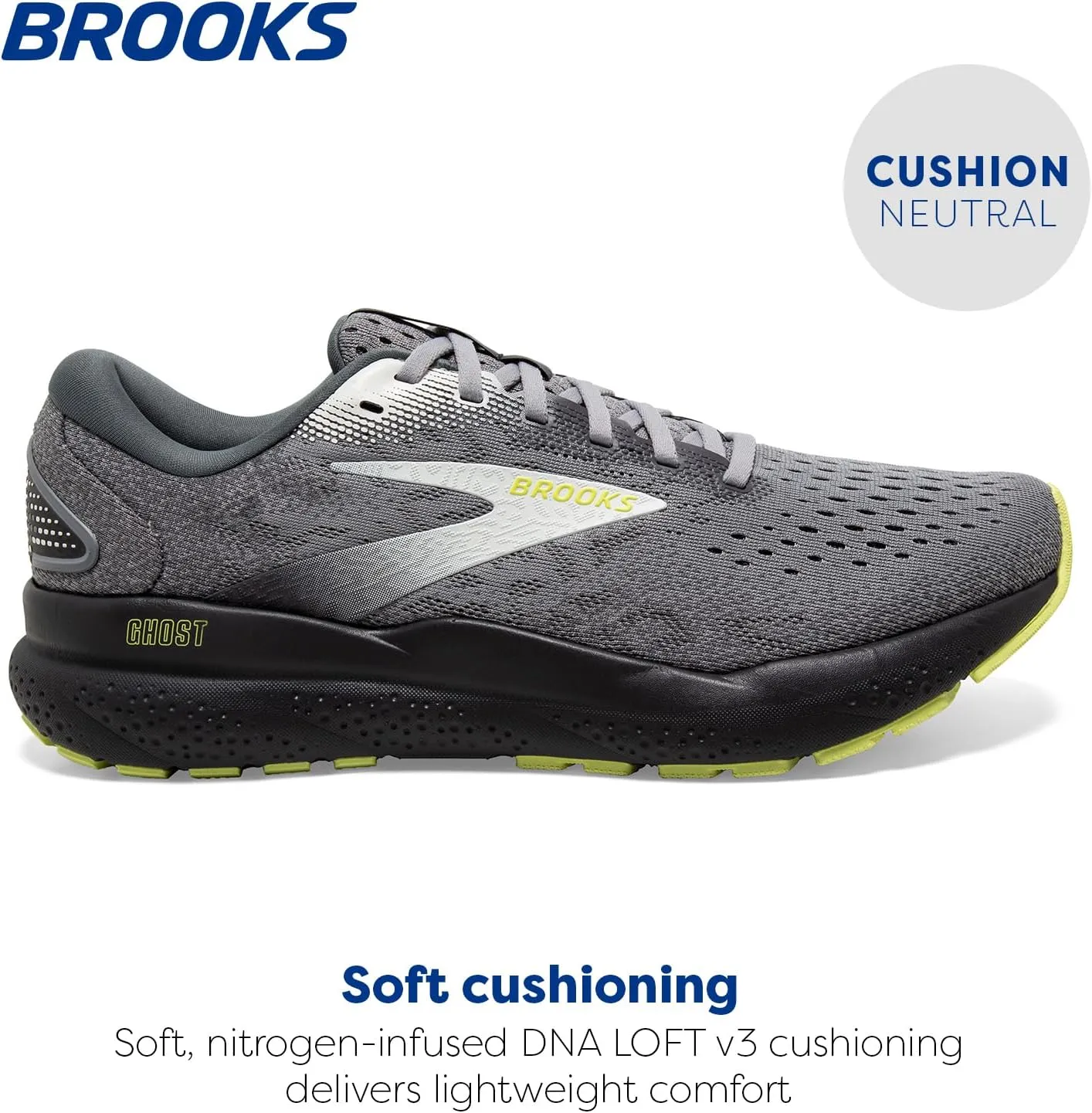 Brooks Mens Ghost 16 Neutral Running Shoe