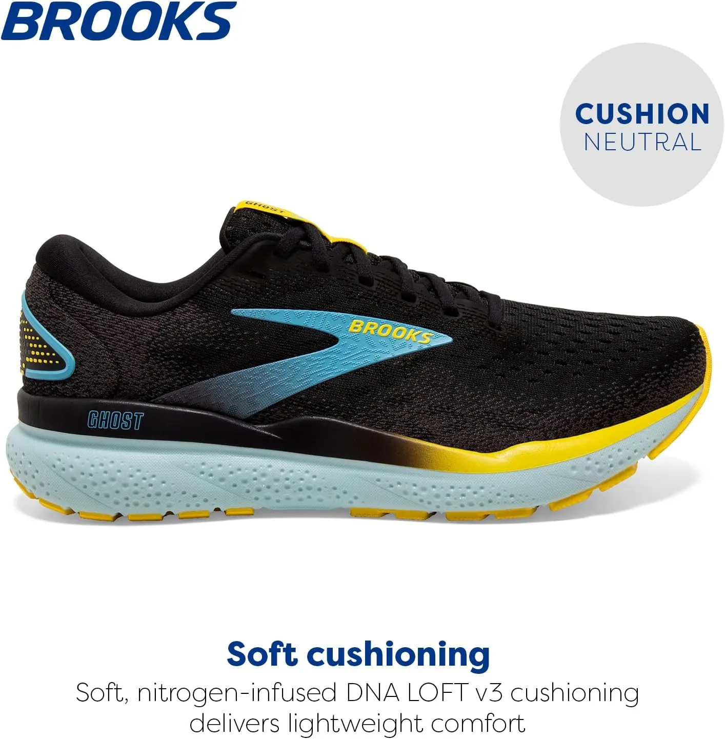 Brooks Mens Ghost 16 Neutral Running Shoe
