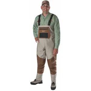 Caddis Mens Short Stout Tan/Copper Deluxe Stockingfoot Breathable Waders