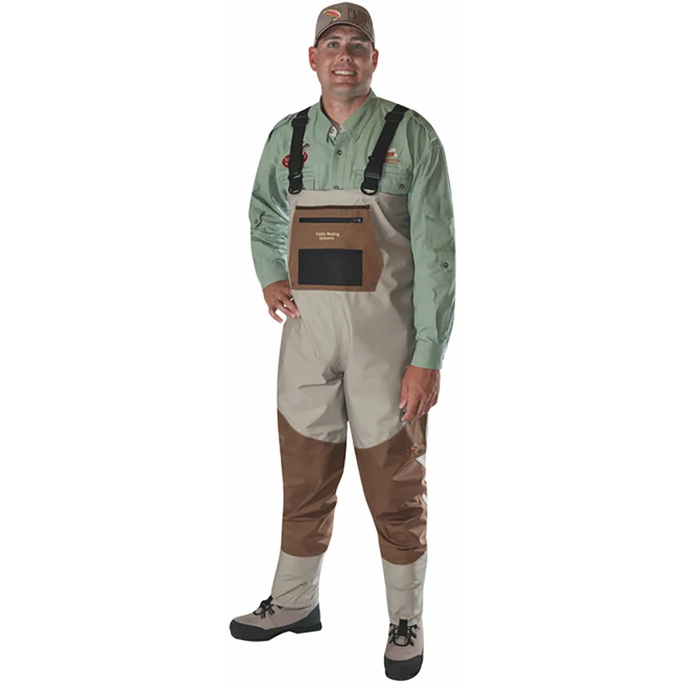 Caddis Mens Stout Tan/Copper Deluxe Stockingfoot Breathable Waders