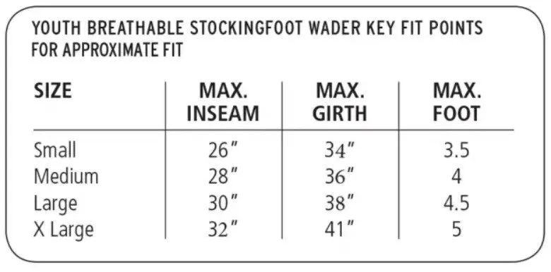Caddis Youth Khaki Breathable Stockingfoot Waders