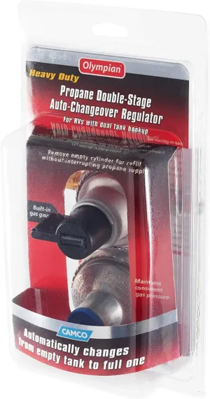 Camco Heavy Duty Propane Double-Stage Auto-Changeover Regulator 59005