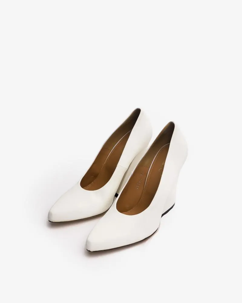 Canvas Heel in White