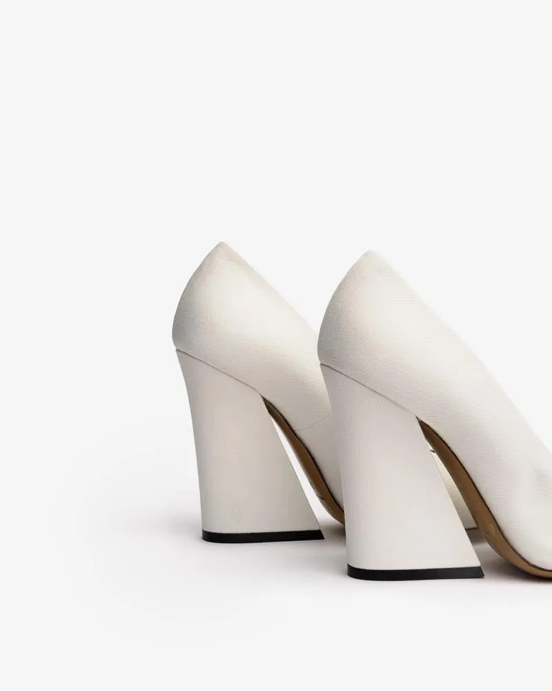 Canvas Heel in White