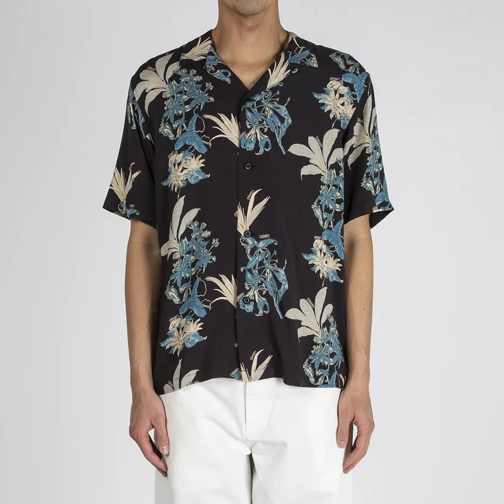 Carhartt WIP Hawaiian Floral Shirt / Black