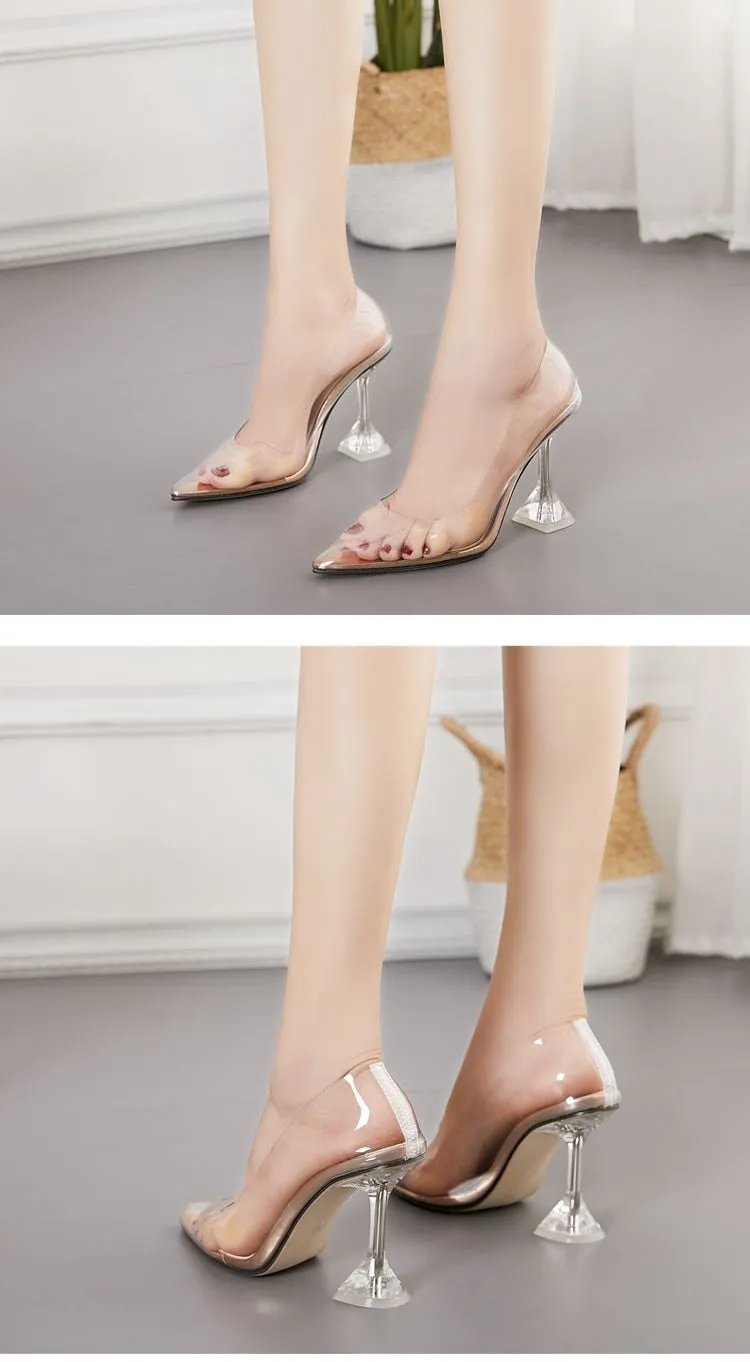 Clear PVC Transparent Pumps Party Nightclub Shoes