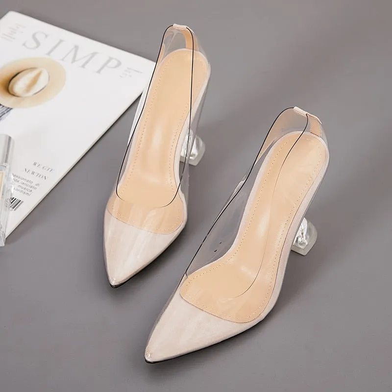 Clear PVC Transparent Pumps Party Nightclub Shoes