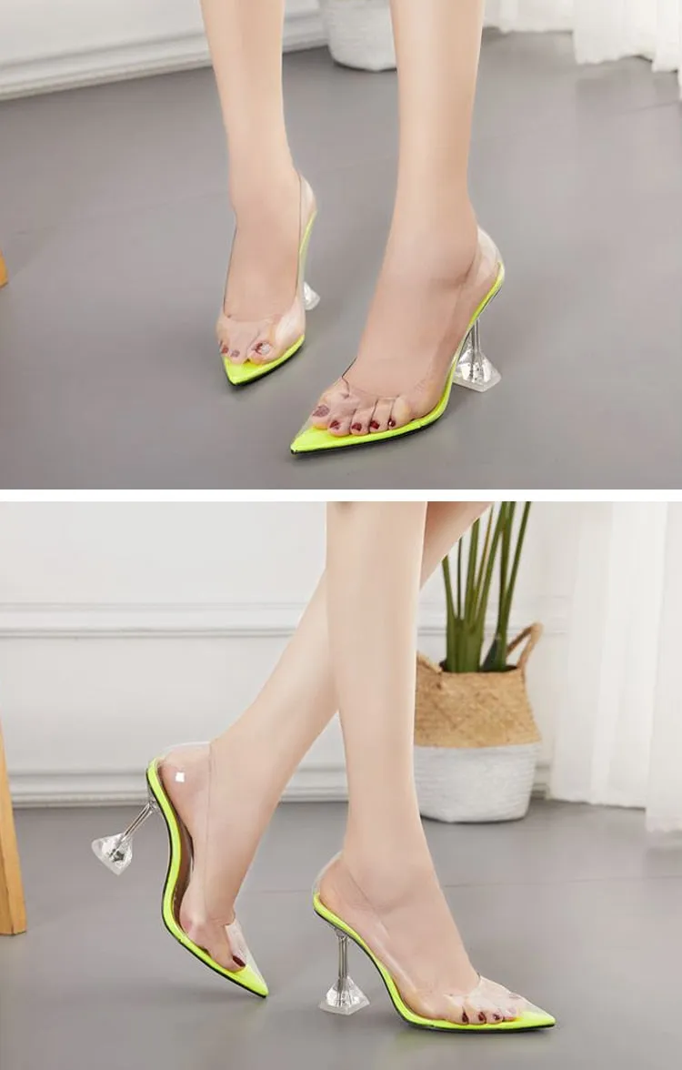 Clear PVC Transparent Pumps Party Nightclub Shoes