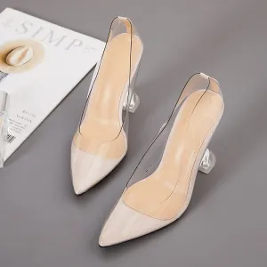 Clear PVC Transparent Pumps Party Nightclub Shoes