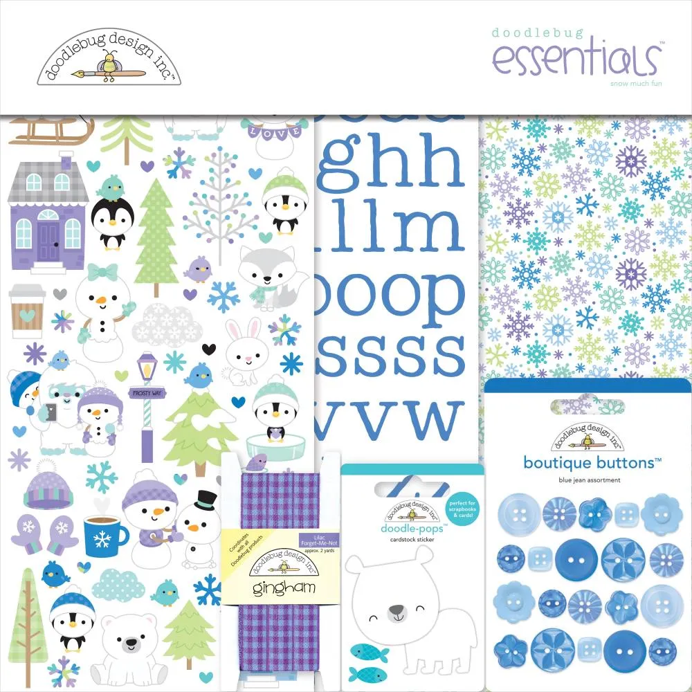 Doodlebug Essentials Page Kit 12"X12" Snow Much Fun*