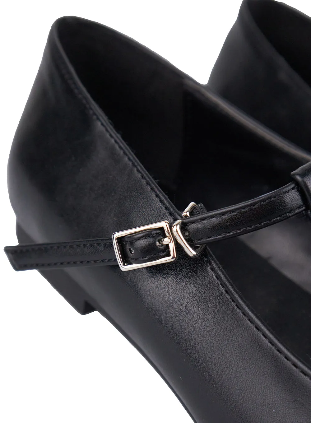 Faux Leather Buckle Loafers CO431
