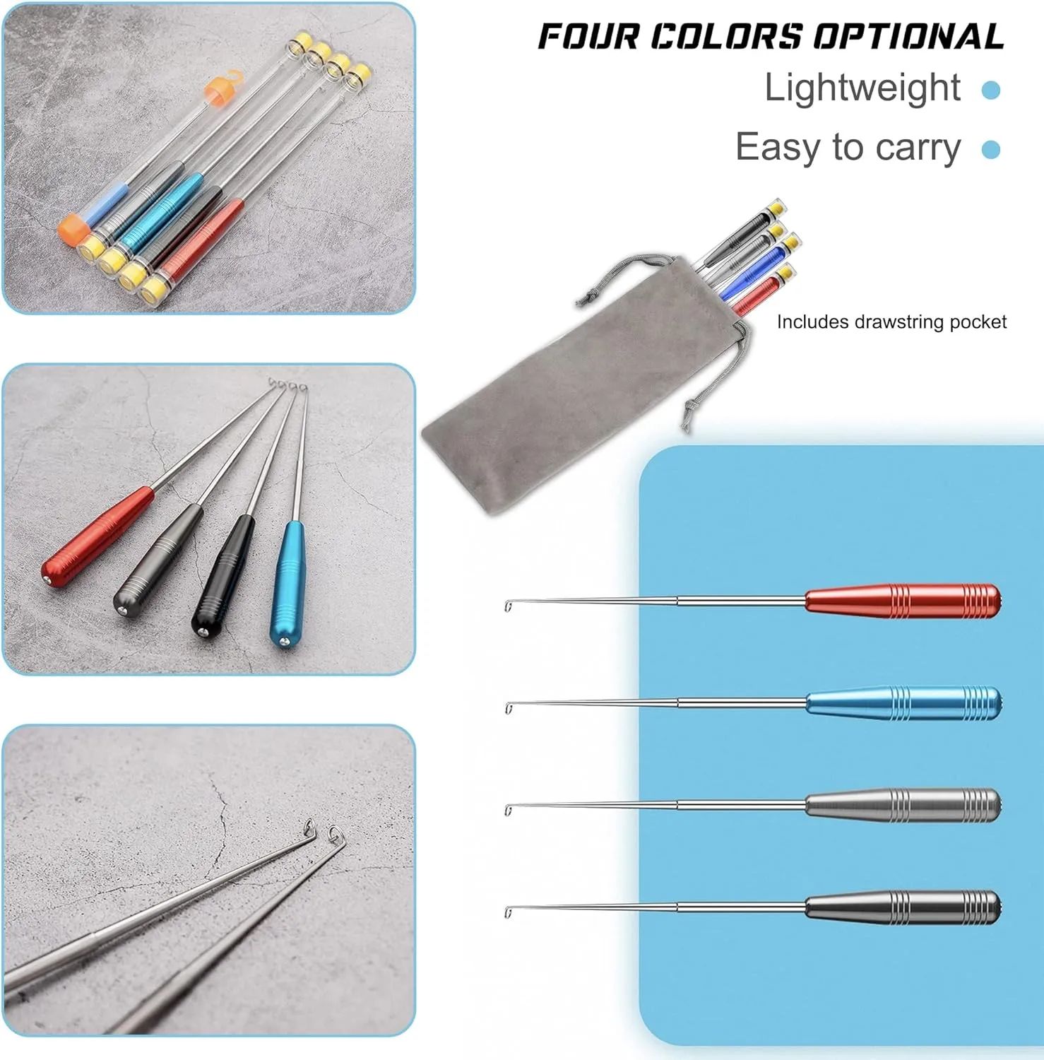 Fish Hook Remover Tool 4PCS Fishing Hook Remover Quick Removal Device Security Extractor Fish Hook Disconnect Device Fishing Accessory