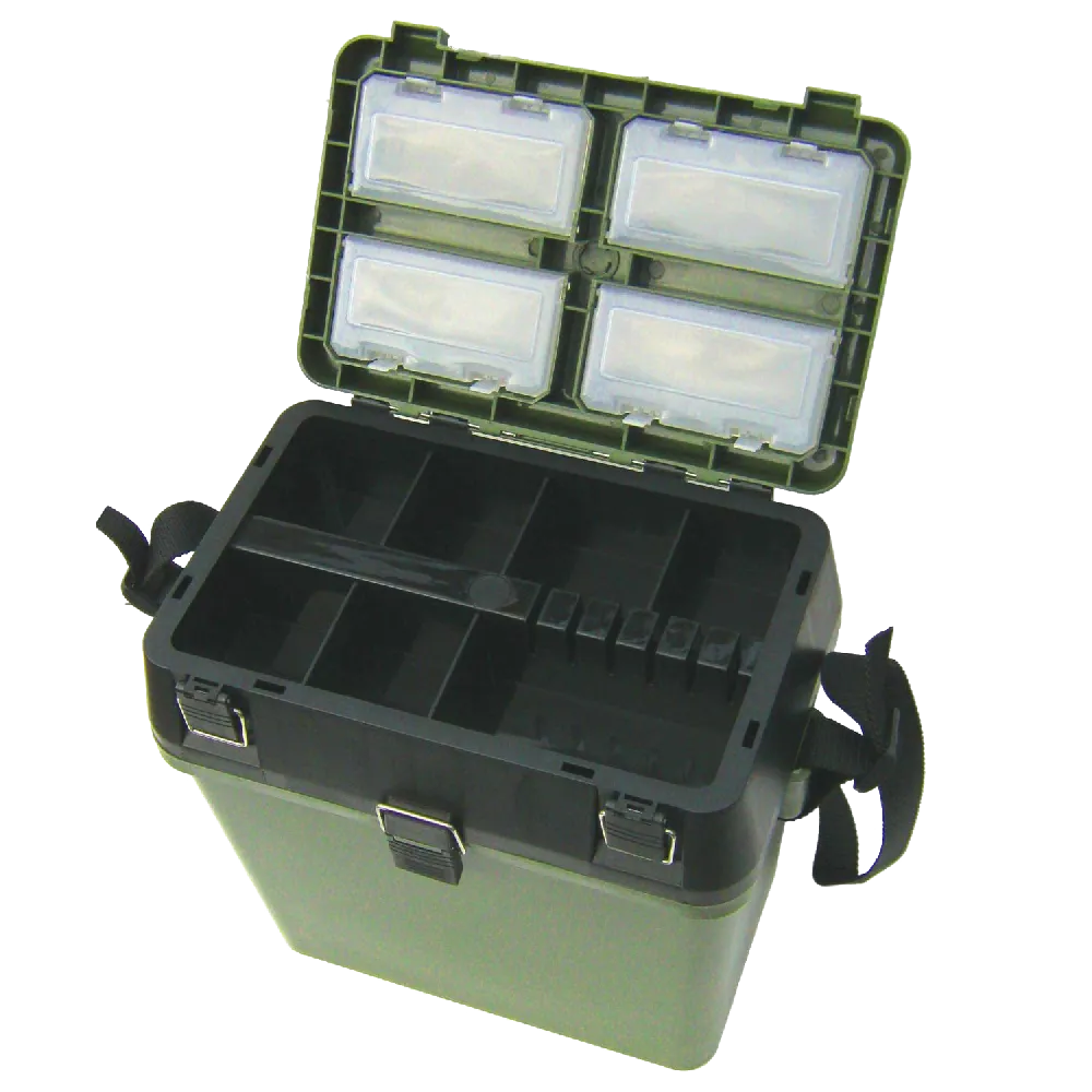 Fishing Tackle Seat Box Includes Padded Strap & Seat Pad Freepost