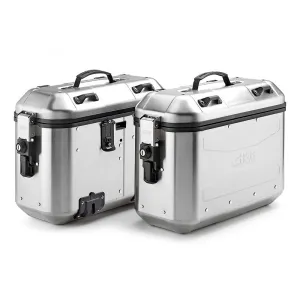 Givi Dolomiti Monokey 36 lt Aluminium Panniers Silver (pair)