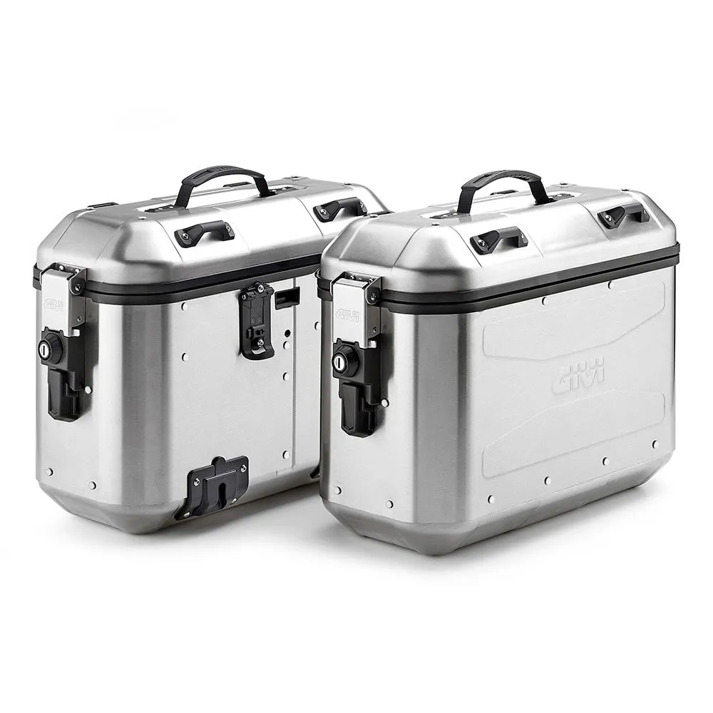 Givi Dolomiti Monokey 36 lt Aluminium Panniers Silver (pair)