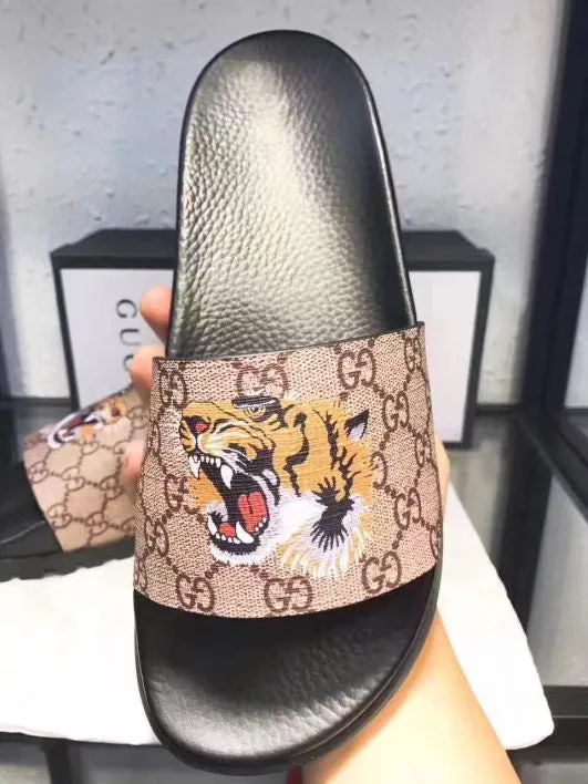 Gucci Tiger Flip Flops