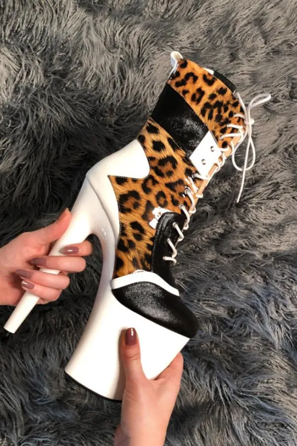 Hella Heels EmpireKicks 8inch Boots - White