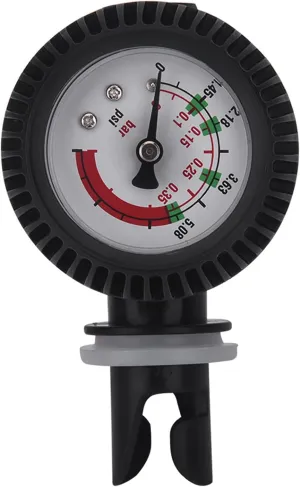 Inflatable Boat Barometer, Air Pressure Kayak Raft Board Rubber Boat Barometer for 0-5.08 PSI, 0-0.35 BAR Measurement Range