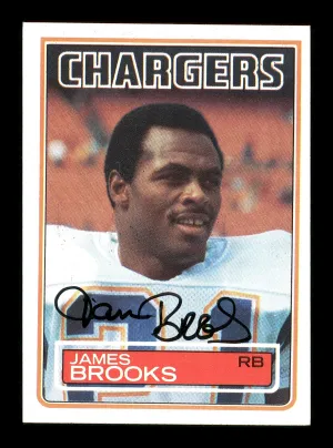 James Brooks Autographed 1983 Topps Card #372 San Diego Chargers SKU #176044