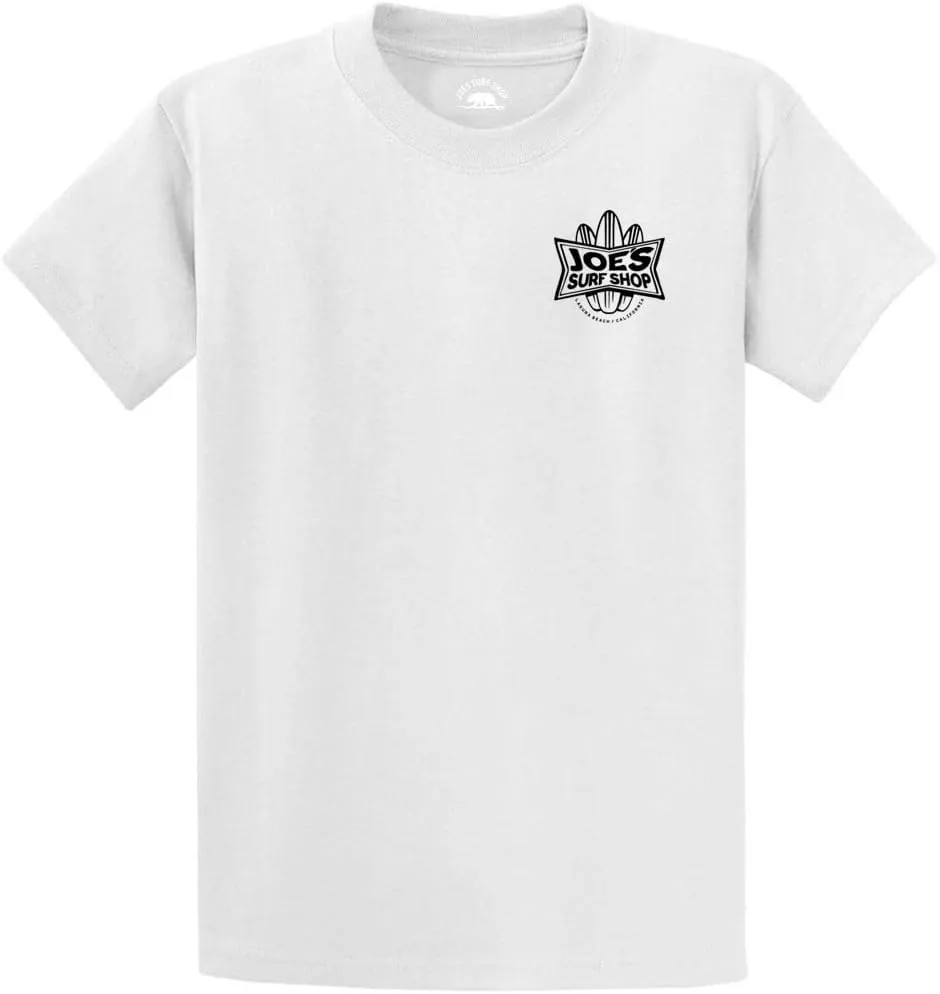 JOES SURF SHOP Men's Surfboards Logo Heavyweight Cotton Tees