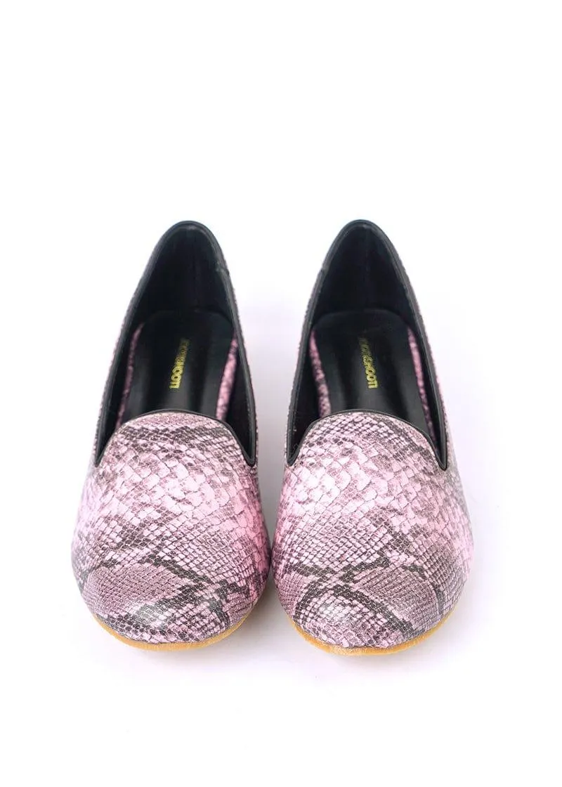 JootiShooti - Pink Textured Loafers