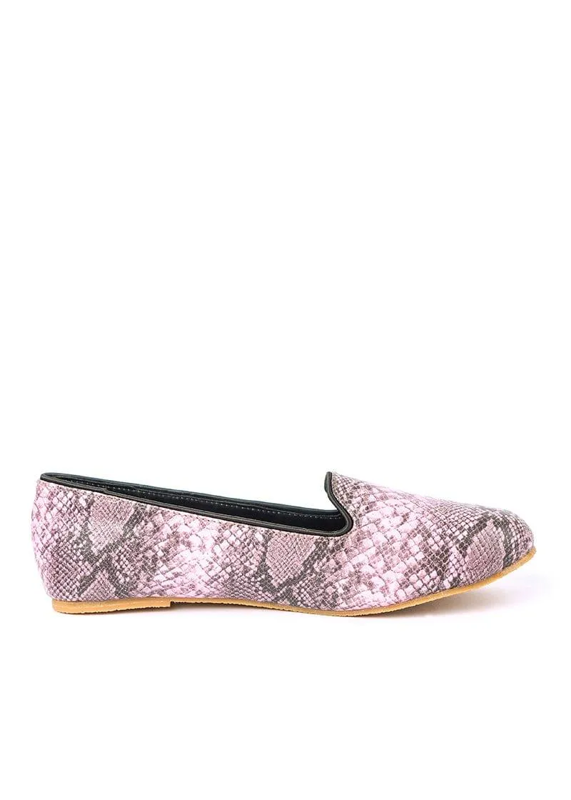 JootiShooti - Pink Textured Loafers