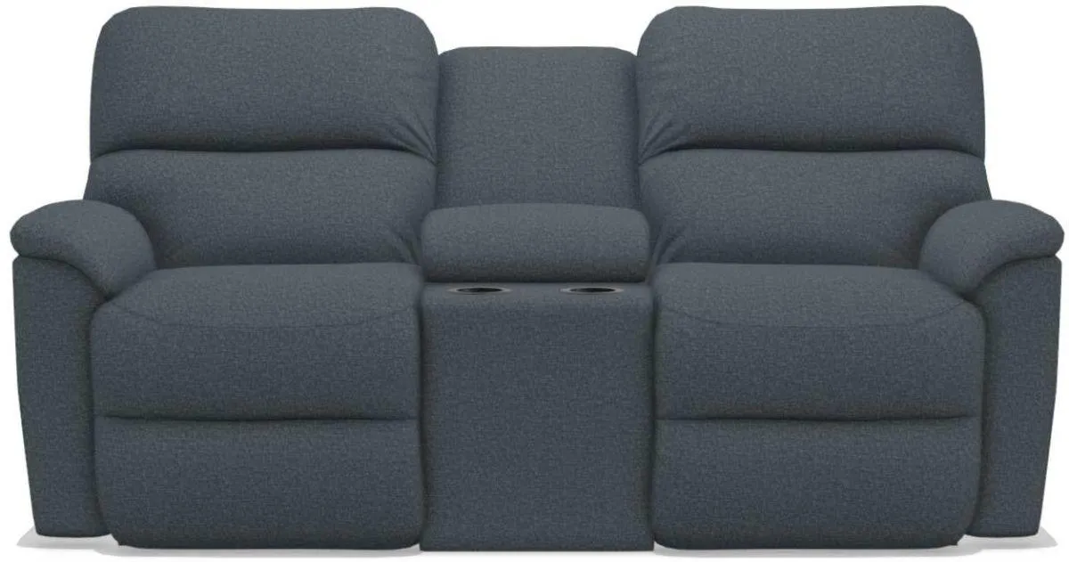 La-Z-Boy Brooks Navy Power Reclining Loveseat With Headrest & Console