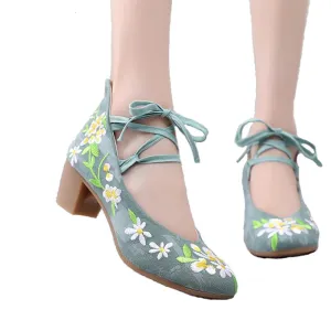 Lace Up Bow Pumps