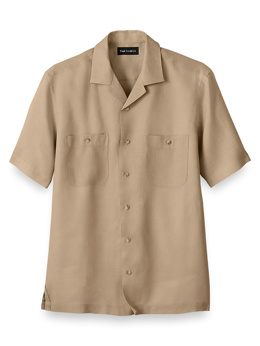Linen Solid Casual Shirt - Khaki