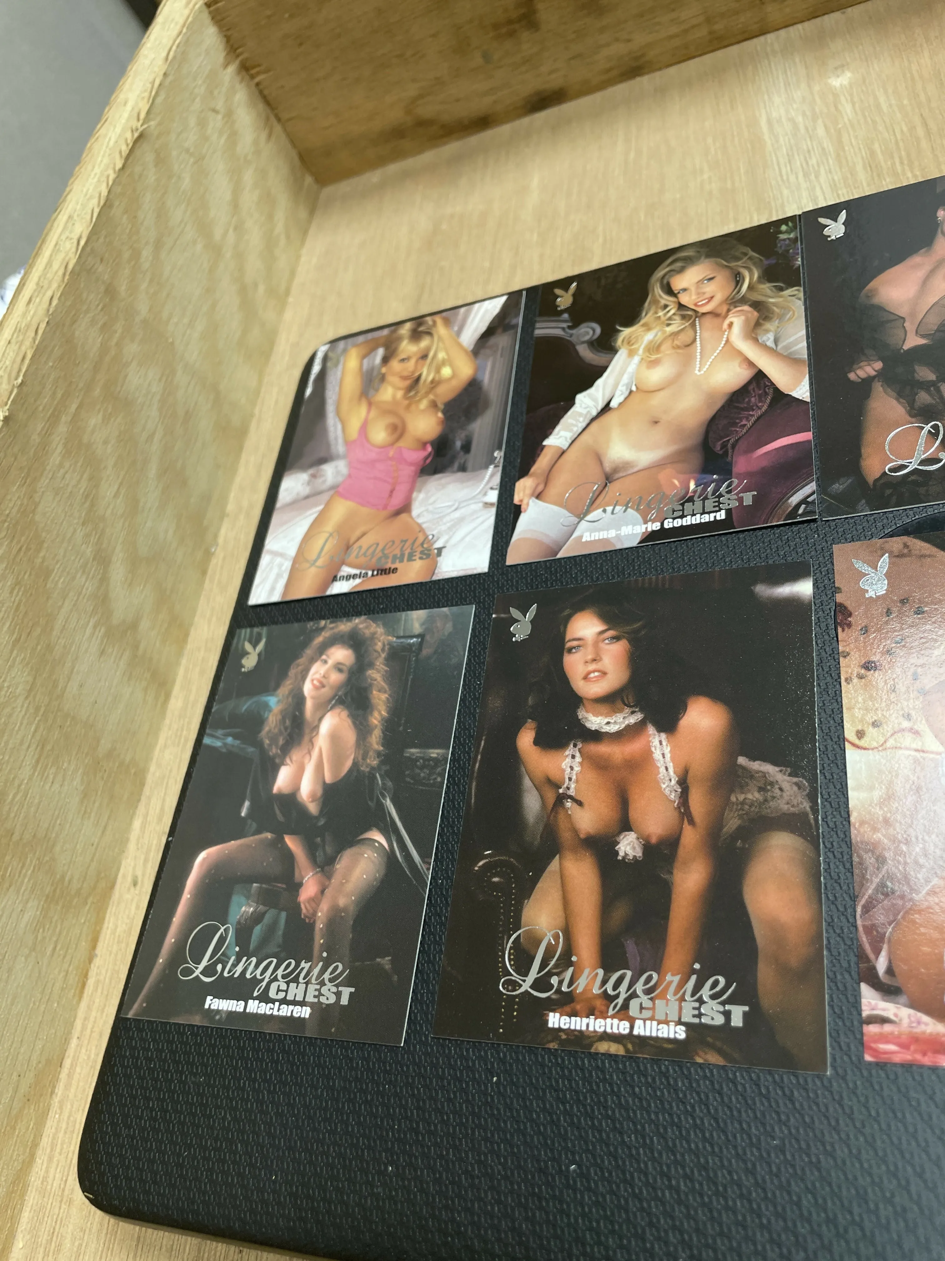 Lingerie Chest 10 Card platinum subset from the playmate vault release