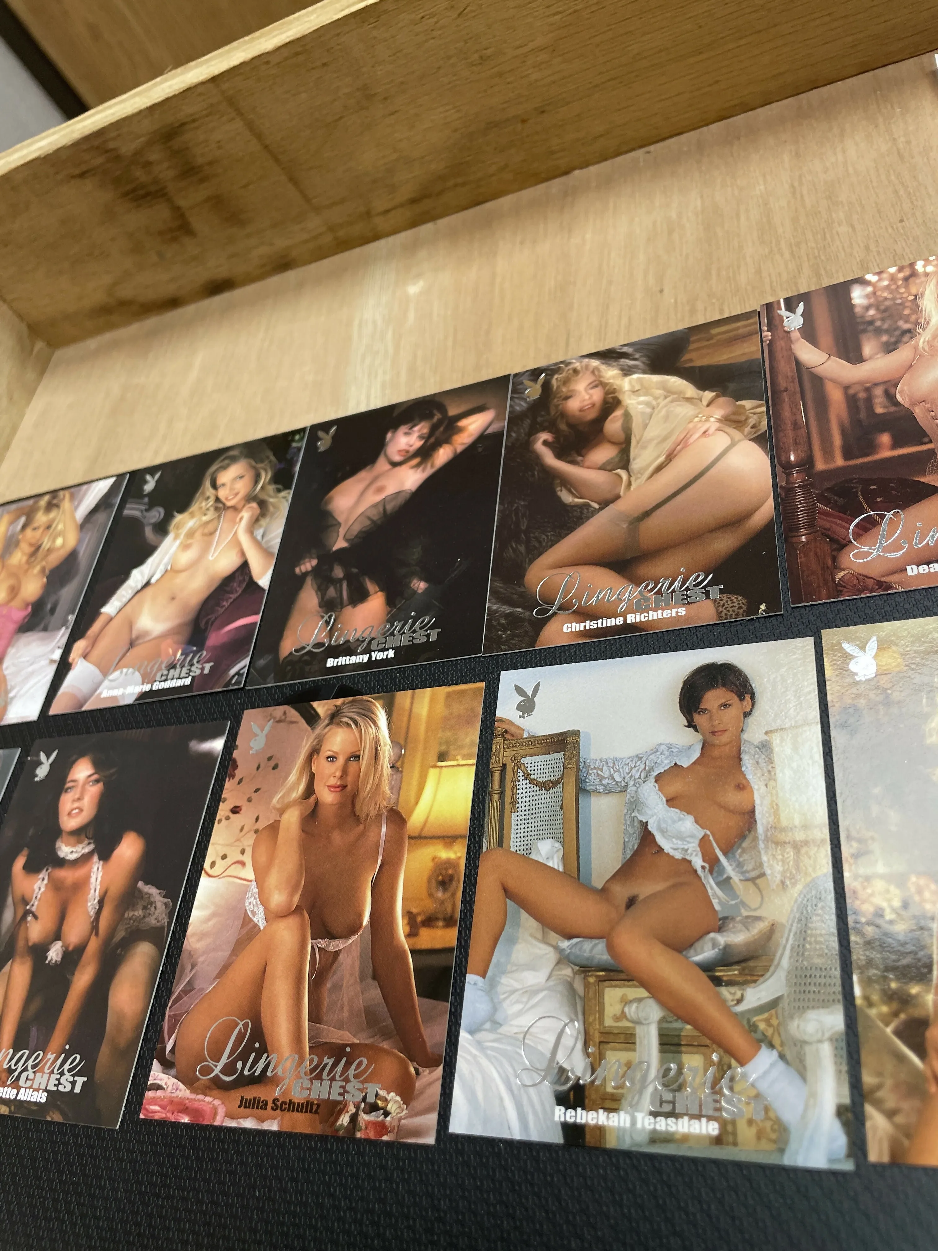 Lingerie Chest 10 Card platinum subset from the playmate vault release