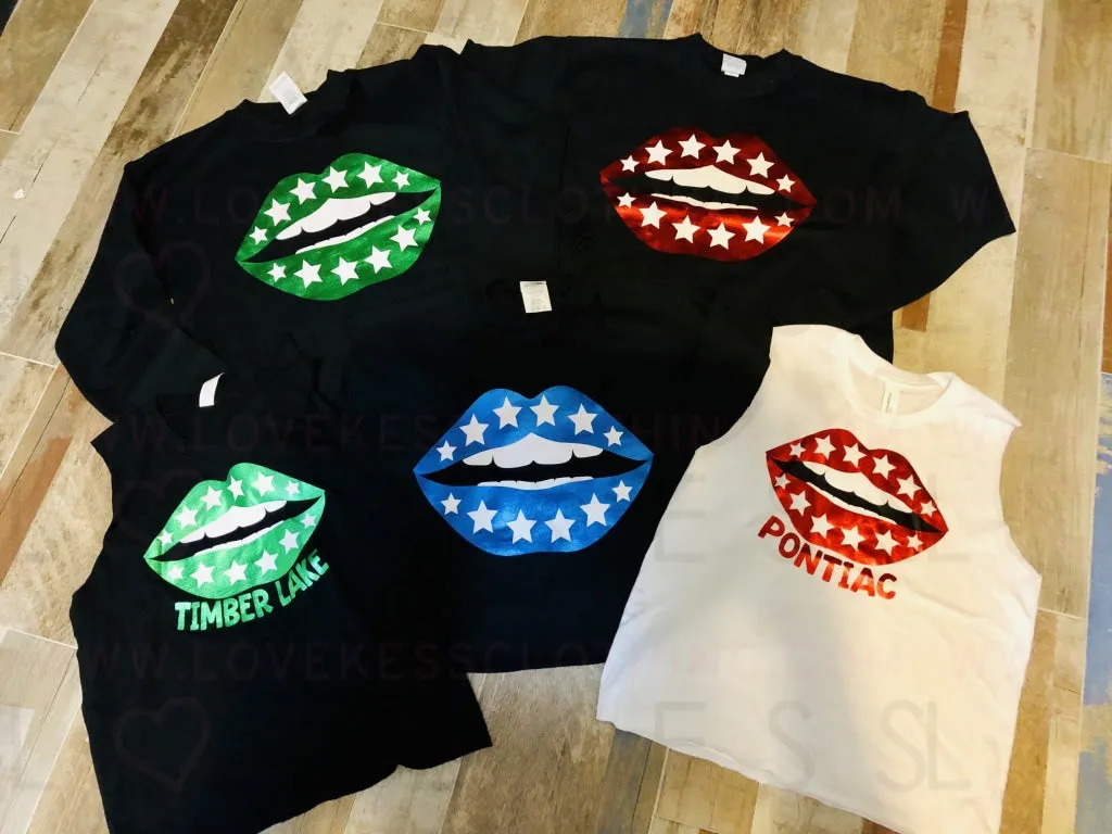 Lips and Stars Muscle T-Shirt