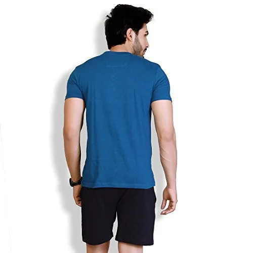 LUCfashion Men's Exclusive Premium Fashionable Cotton Half Sleeve V-neck T-shirt