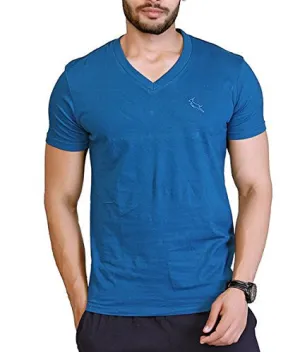 LUCfashion Men's Exclusive Premium Fashionable Cotton Half Sleeve V-neck T-shirt